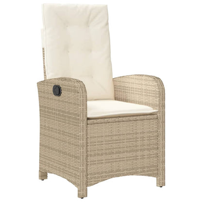 Set Pranzo da Giardino 7 pz con Cuscini Beige Misto Polyrattan | homemem39