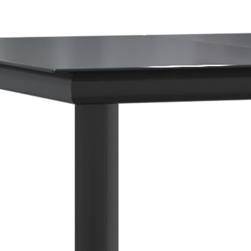 Set da Pranzo da Giardino 3 pz con Cuscini Nero in Polyrattan | homemem39