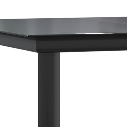 Set da Pranzo da Giardino 3 pz con Cuscini Nero in Polyrattan | homemem39