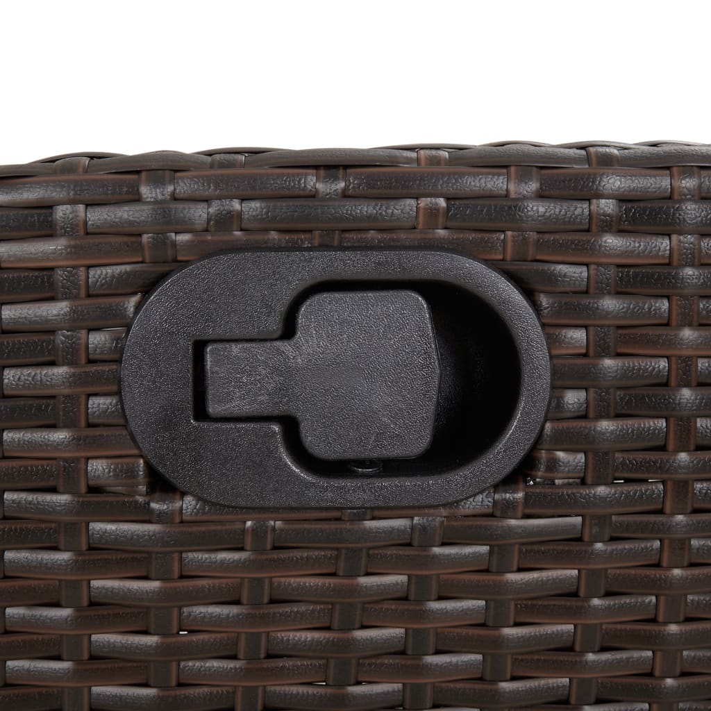 Set da Pranzo da Giardino 7pz con Cuscini in Polyrattan Marrone | homemem39