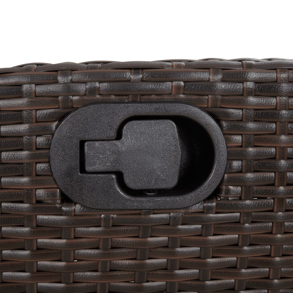 Set da Pranzo da Giardino 5pz con Cuscini in Polyrattan Marrone | homemem39