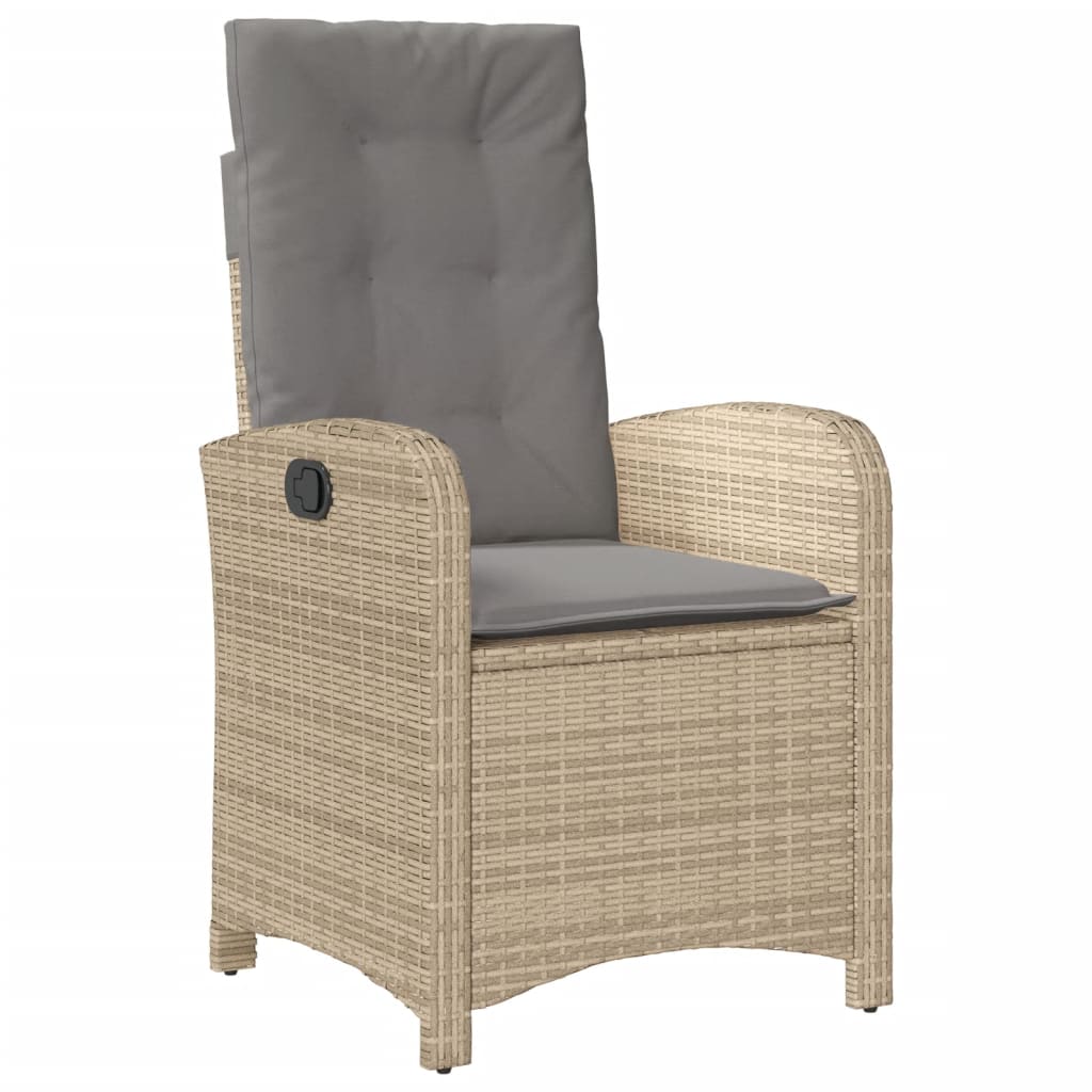 Set Pranzo da Giardino 5 pz con Cuscini Beige Misto Polyrattan | homemem39