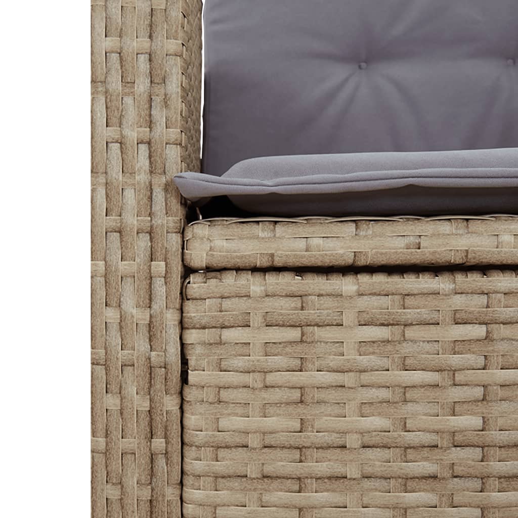 Set Pranzo da Giardino 5 pz con Cuscini Beige Misto Polyrattan | homemem39