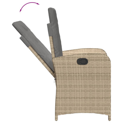 Set Pranzo da Giardino 5 pz con Cuscini Beige Misto Polyrattan | homemem39