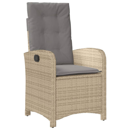 Set Pranzo da Giardino 7 pz con Cuscini Beige Misto Polyrattan | homemem39