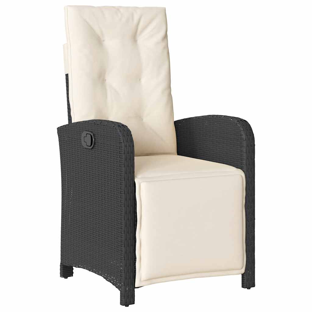 Set da Bistrò 3 pz con Cuscini Nero in Polyrattan | homemem39