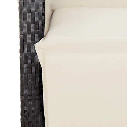 Set da Bistrò 3 pz con Cuscini Nero in Polyrattan | homemem39