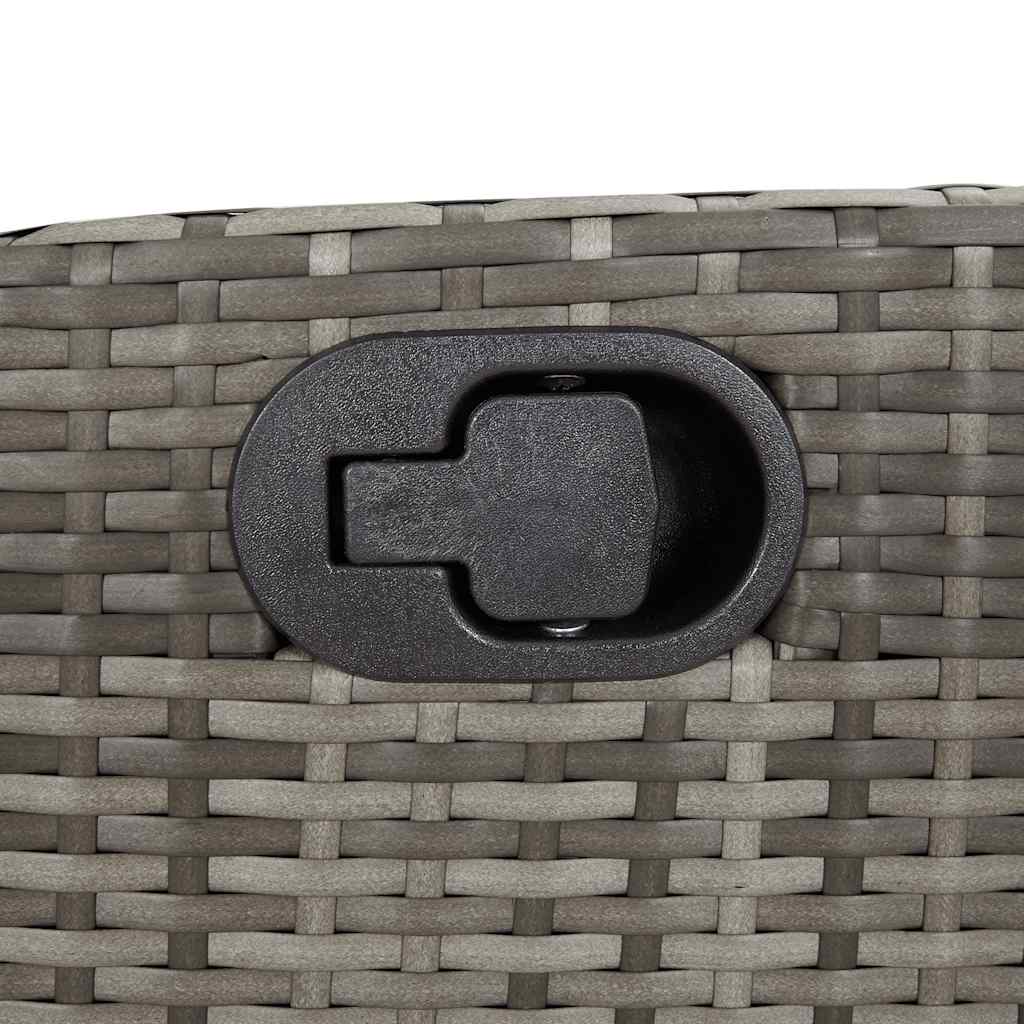 Set da Pranzo da Giardino 5 pz con Cuscini in Polyrattan Grigio | homemem39