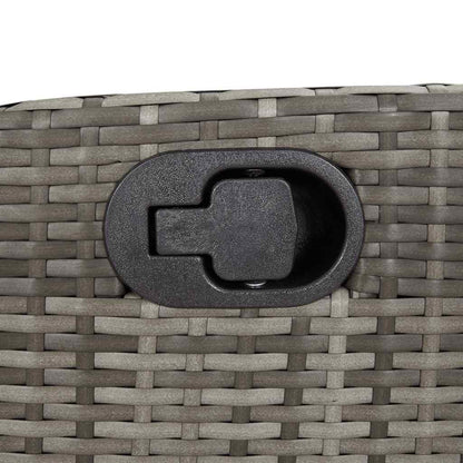 Set da Pranzo da Giardino 5 pz con Cuscini in Polyrattan Grigio | homemem39