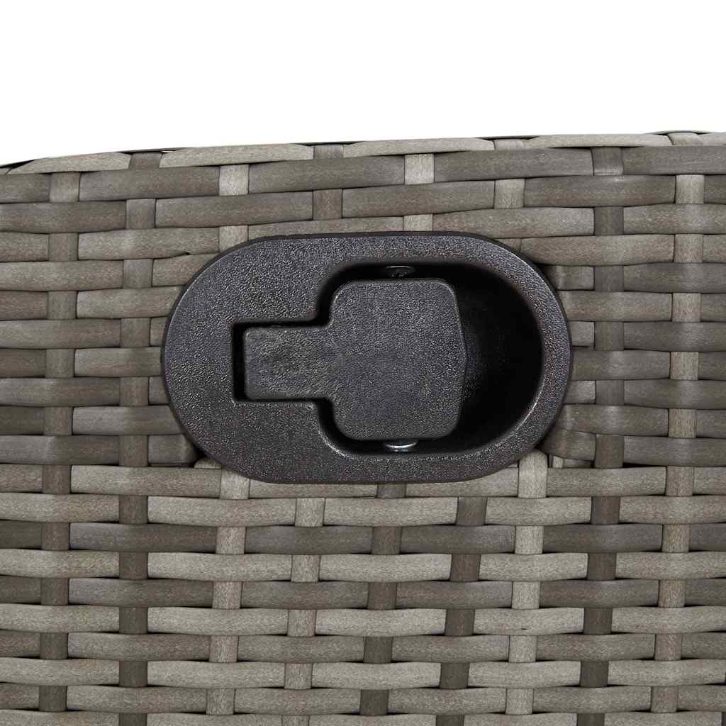 Set da Pranzo da Giardino 7 pz con Cuscini in Polyrattan Grigio | homemem39
