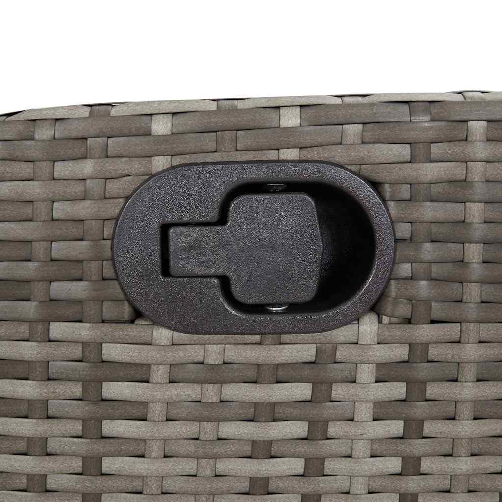 Set da Pranzo da Giardino 9 pz con Cuscini in Polyrattan Grigio | homemem39