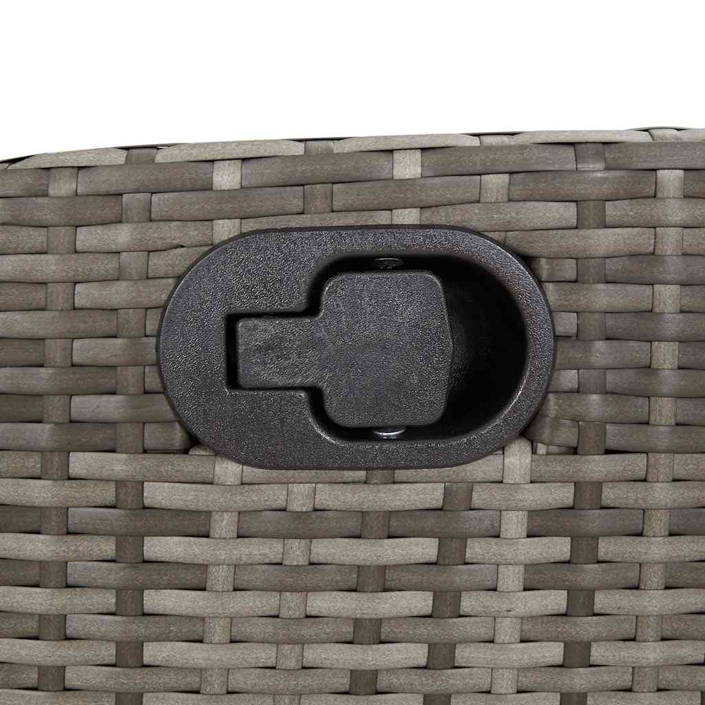 Set da Pranzo da Giardino 5 pz con Cuscini in Polyrattan Grigio | homemem39