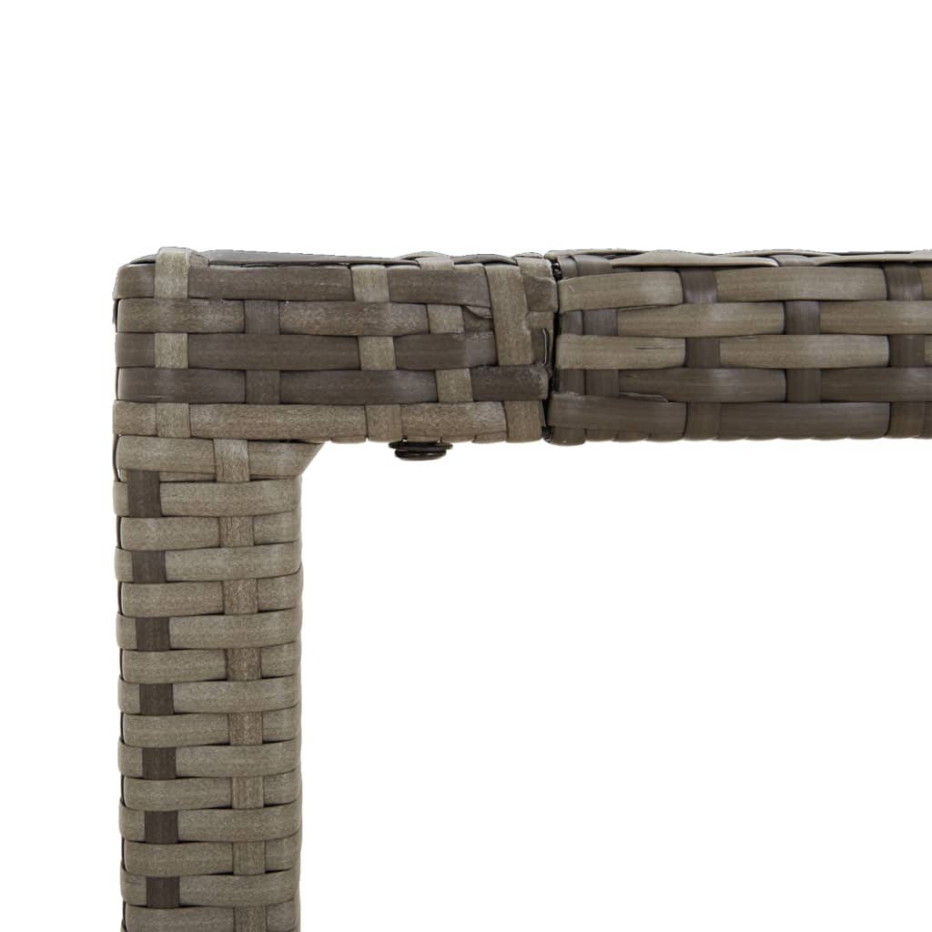 Set da Pranzo da Giardino 5 pz con Cuscini in Polyrattan Grigio | homemem39