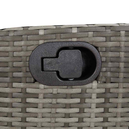 Set da Pranzo da Giardino 7 pz con Cuscini in Polyrattan Grigio | homemem39