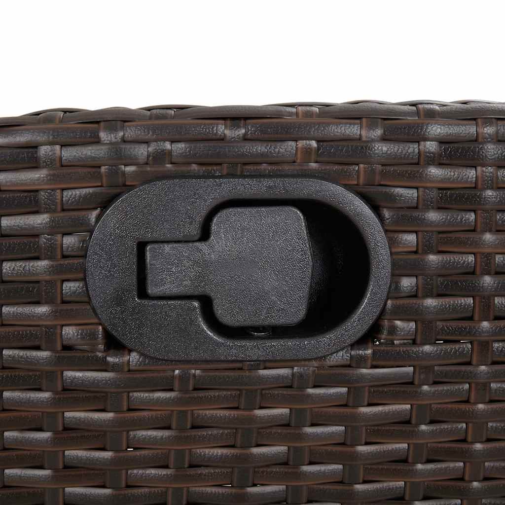 Set da Pranzo da Giardino 7pz con Cuscini in Polyrattan Marrone | homemem39