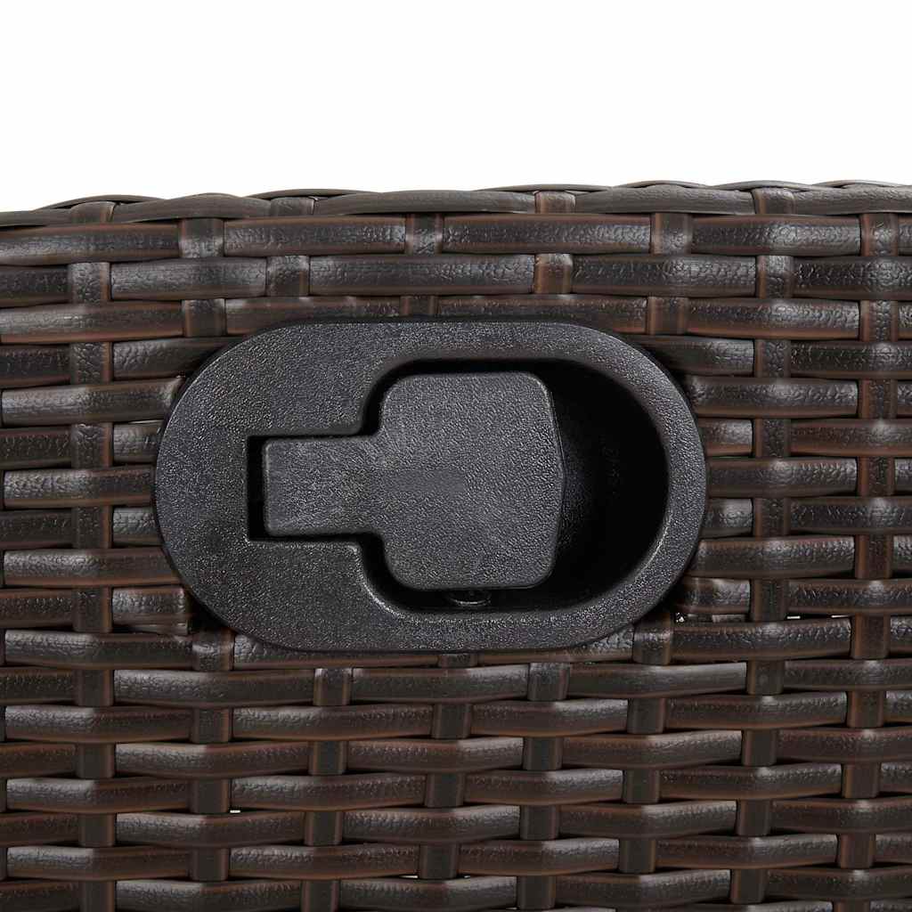 Set da Pranzo da Giardino 9pz con Cuscini Marrone in Polyrattan | homemem39