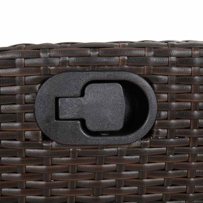 Set da Pranzo da Giardino 9pz con Cuscini Marrone in Polyrattan | homemem39