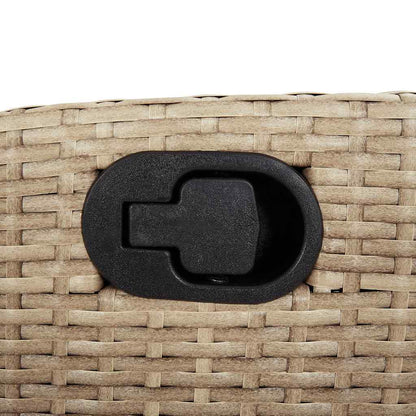 Set da Pranzo da Giardino 7 pz con Cuscini Beige in Polyrattan | homemem39