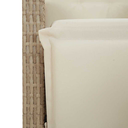 Set da Pranzo da Giardino 9 pz con Cuscini Beige in Polyrattan | homemem39