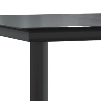 Set da Pranzo da Giardino 5 pz Nero con Cuscini in Polyrattan | homemem39