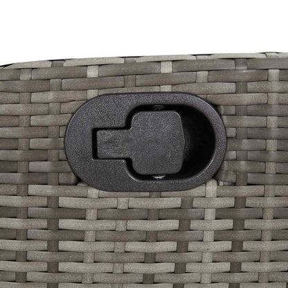 Set da Pranzo da Giardino 5 pz con Cuscini in Polyrattan Grigio | homemem39