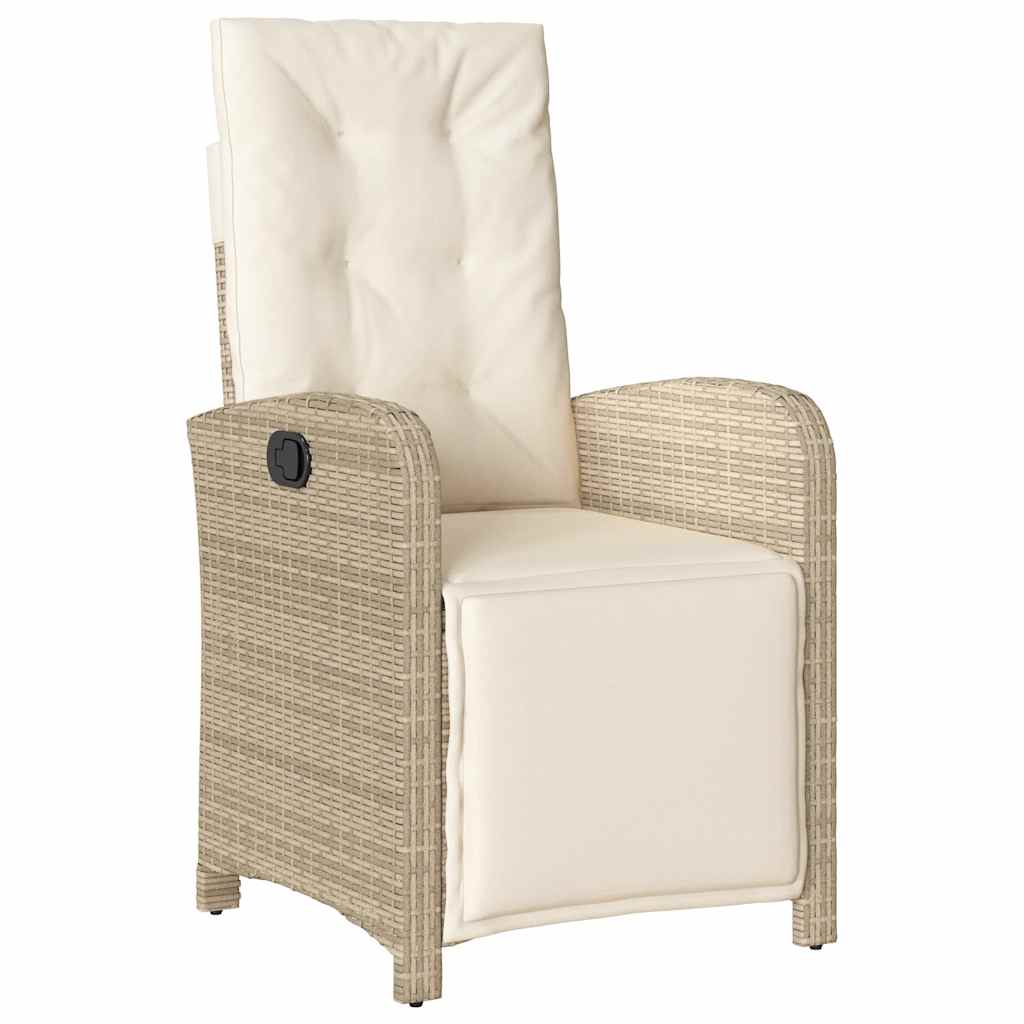 Set da Pranzo da Giardino 5 pz con Cuscini Beige in Polyrattan | homemem39