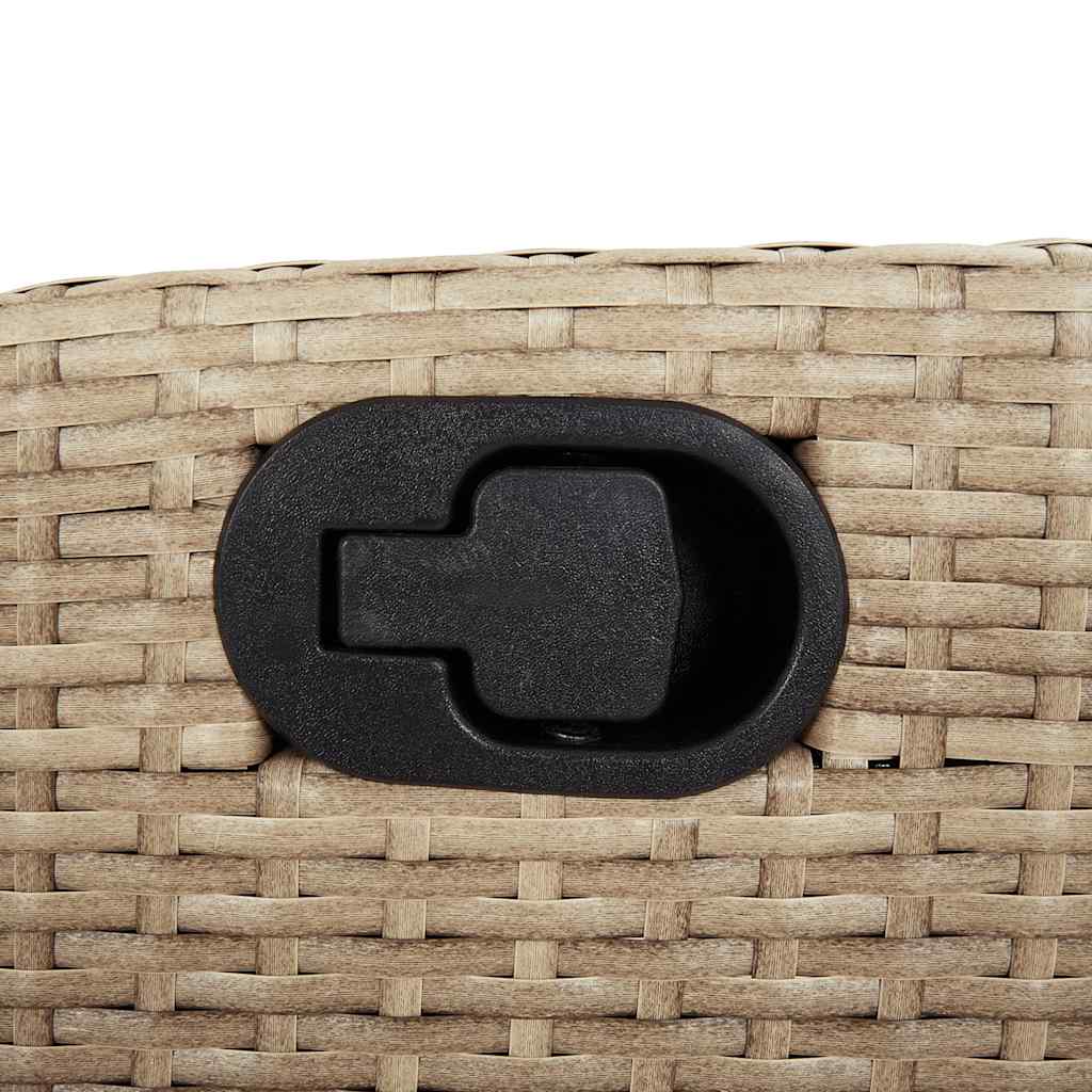 Set da Pranzo da Giardino 5 pz con Cuscini Beige in Polyrattan | homemem39