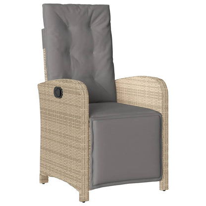 Set da Pranzo da Giardino 5 pz con Cuscini Beige in Polyrattan | homemem39