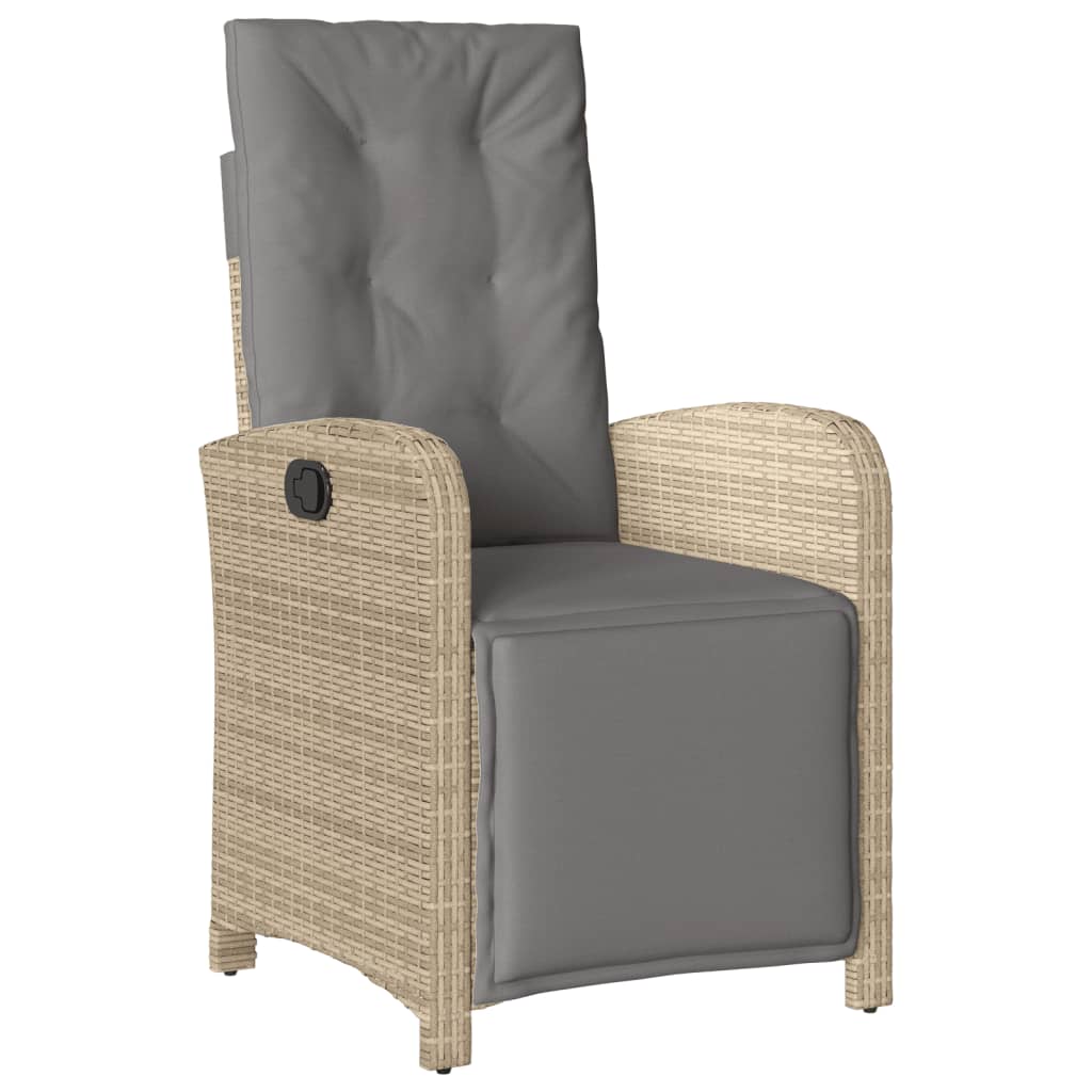 Set da Pranzo da Giardino 5 pz con Cuscini Beige in Polyrattan | homemem39