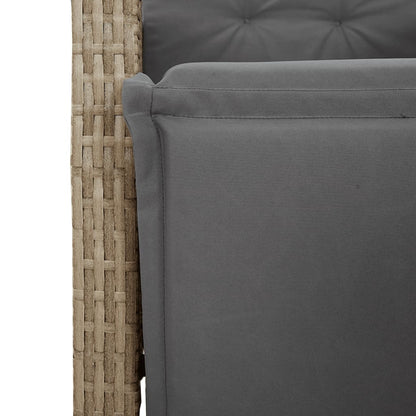 Set da Pranzo da Giardino 5 pz con Cuscini Beige in Polyrattan | homemem39