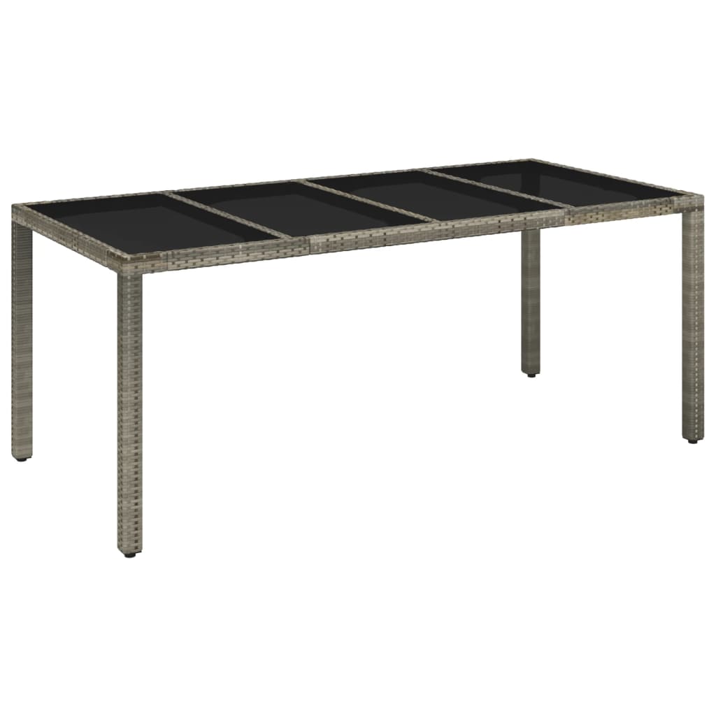 Set da Pranzo da Giardino 9 pz con Cuscini in Polyrattan Grigio | homemem39
