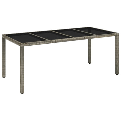 Set da Pranzo da Giardino 9 pz con Cuscini in Polyrattan Grigio | homemem39