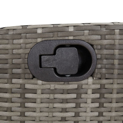 Set da Pranzo da Giardino 9 pz con Cuscini in Polyrattan Grigio - homemem39