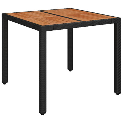 Set da Pranzo da Giardino 5 pz Nero con Cuscini in Polyrattan - homemem39