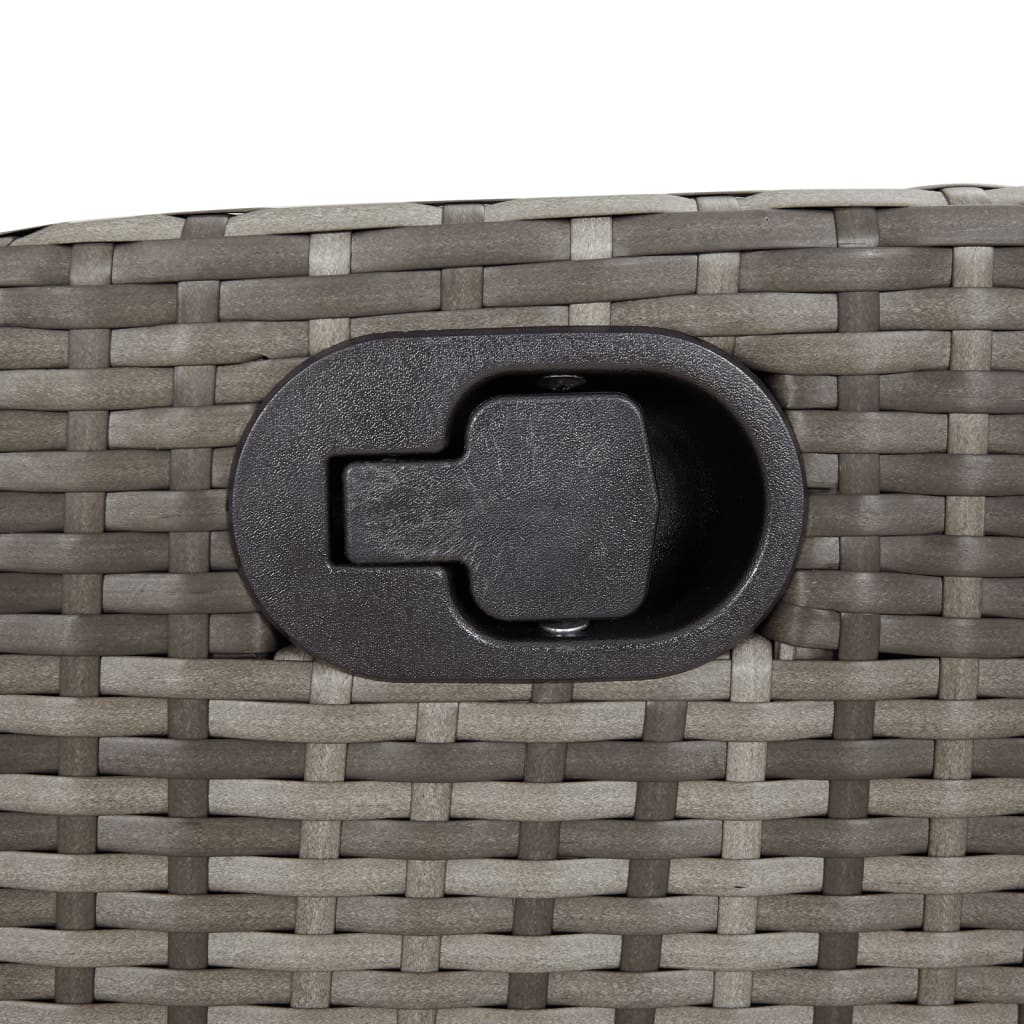 Set da Pranzo da Giardino 5 pz con Cuscini in Polyrattan Grigio | homemem39