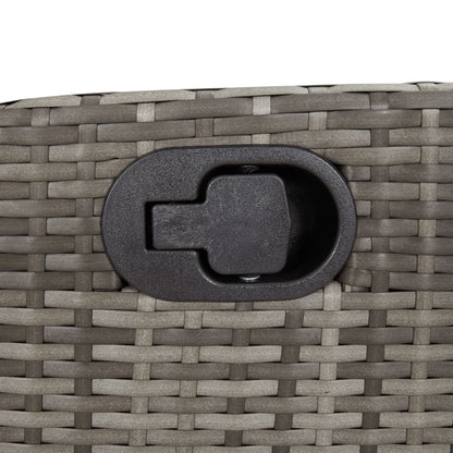 Set da Pranzo da Giardino 5 pz con Cuscini in Polyrattan Grigio | homemem39