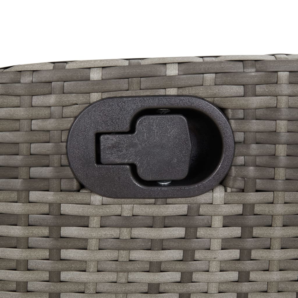 Set da Pranzo da Giardino 7 pz con Cuscini in Polyrattan Grigio | homemem39