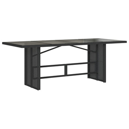 Set da Pranzo da Giardino 7 pz Nero con Cuscini in Polyrattan | homemem39