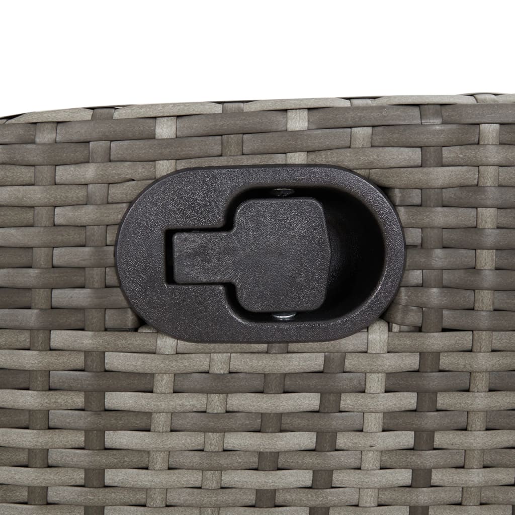 Set da Pranzo da Giardino 9 pz con Cuscini in Polyrattan Grigio | homemem39