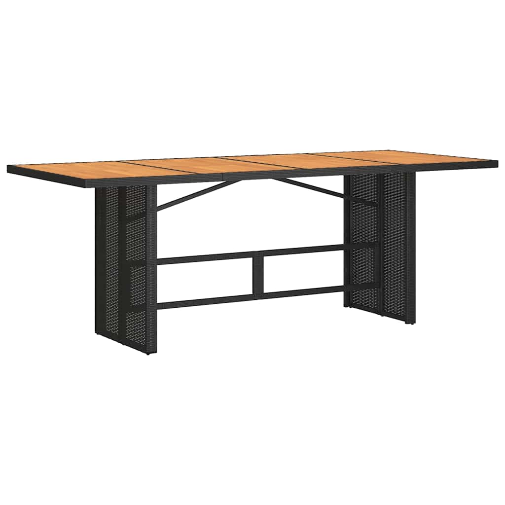 Set da Pranzo da Giardino 9 pz con Cuscini Nero in Polyrattan | homemem39