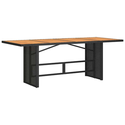 Set da Pranzo da Giardino 9 pz con Cuscini Nero in Polyrattan | homemem39