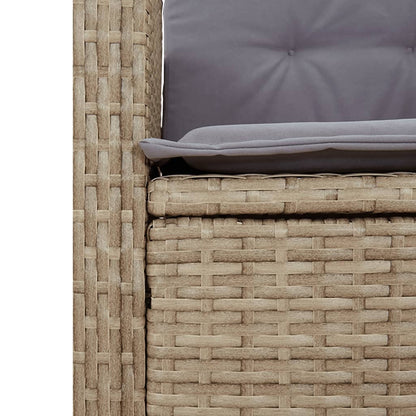 Set Pranzo da Giardino 9 pz con Cuscini Beige Misto Polyrattan | homemem39
