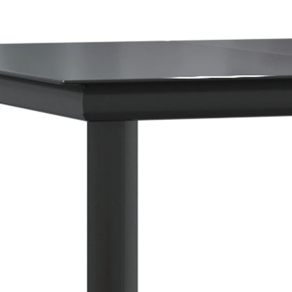 Set da Pranzo da Giardino 3 pz con Cuscini Nero in Polyrattan | homemem39