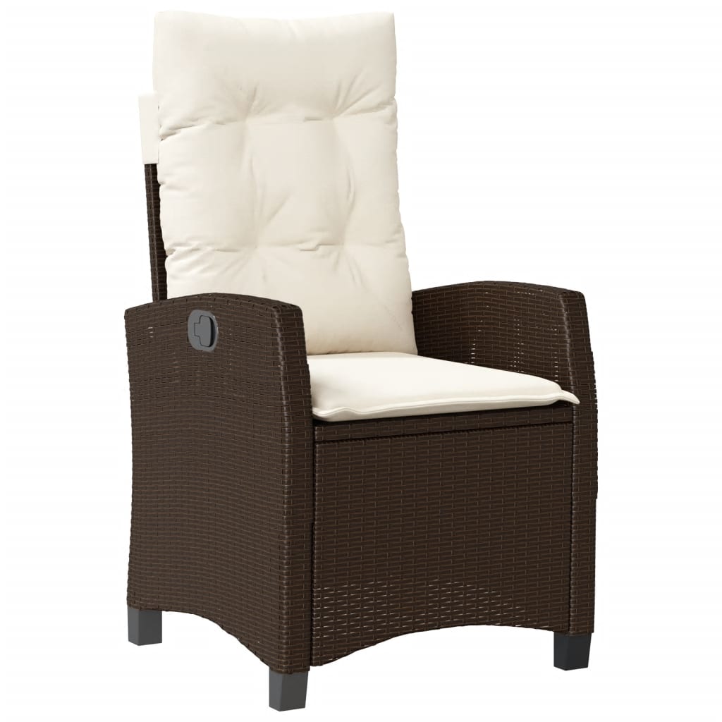 Set da Pranzo da Giardino 7pz con Cuscini in Polyrattan Marrone | homemem39