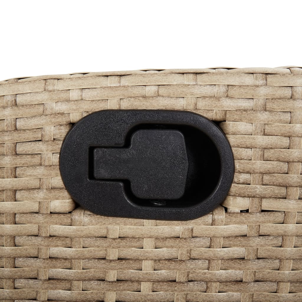 Set Pranzo da Giardino 5 pz con Cuscini Beige Misto Polyrattan | homemem39