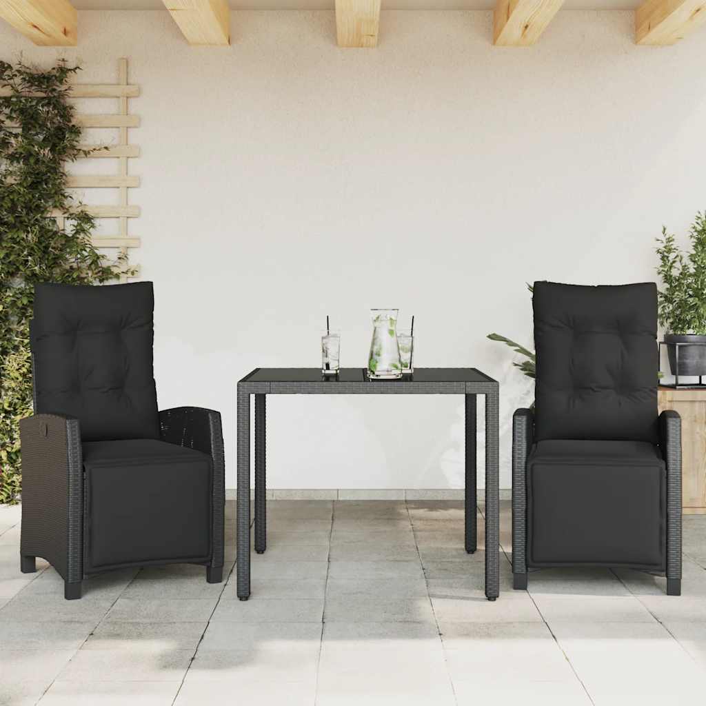 Set da Pranzo da Giardino 3 pz con Cuscini
