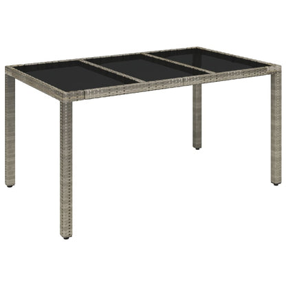 Set da Pranzo da Giardino 5 pz con Cuscini in Polyrattan Grigio | homemem39