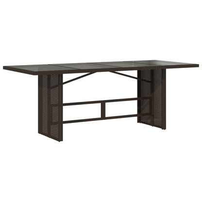 Set da Pranzo da Giardino 7pz con Cuscini in Polyrattan Marrone | homemem39