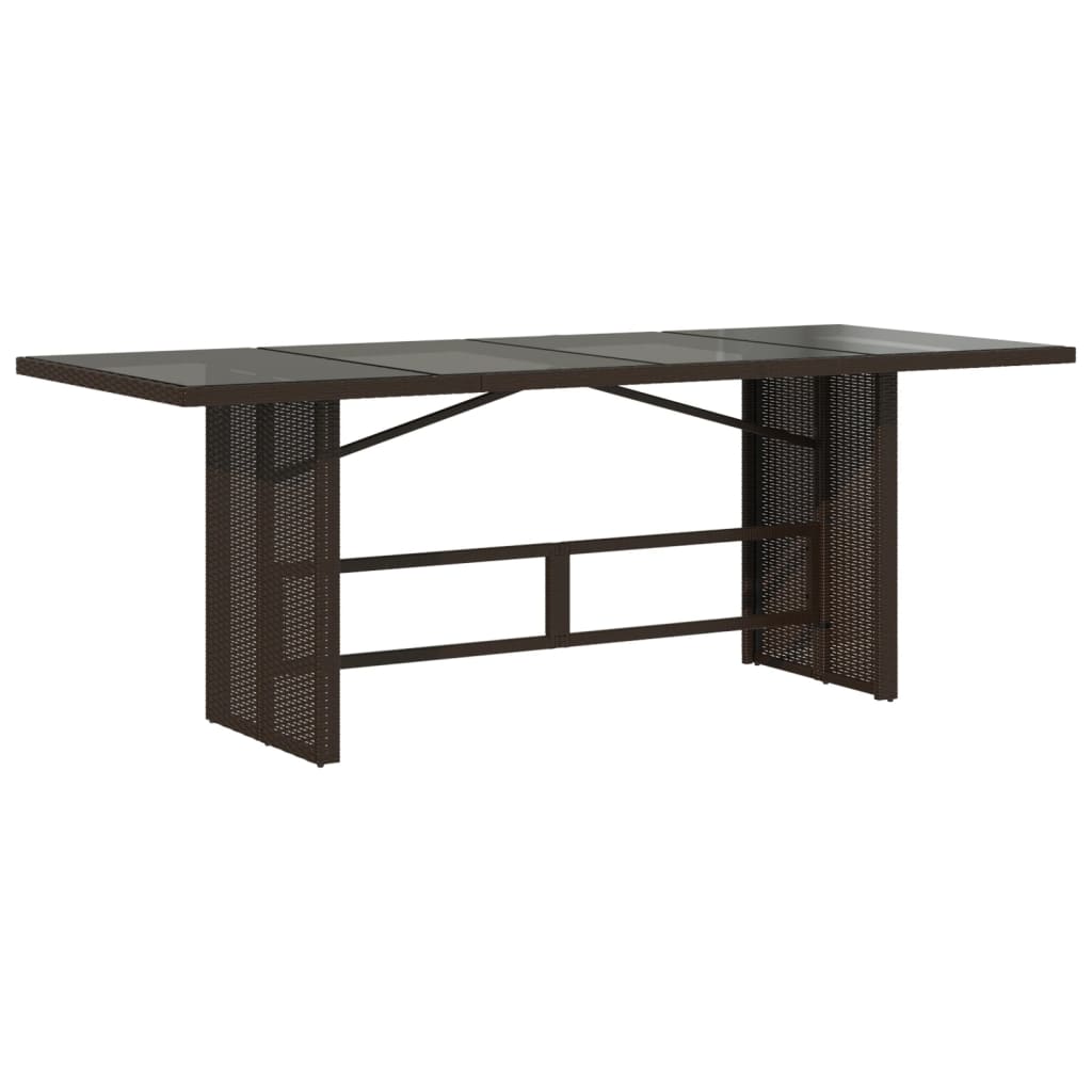 Set da Pranzo da Giardino 9pz con Cuscini Marrone in Polyrattan | homemem39