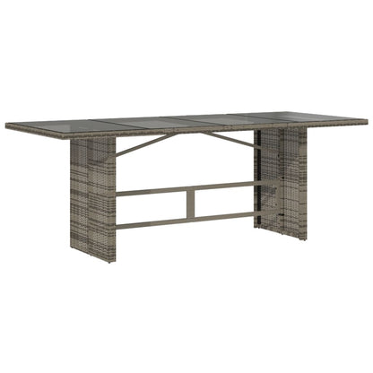 Set da Pranzo da Giardino 7 pz con Cuscini in Polyrattan Grigio | homemem39